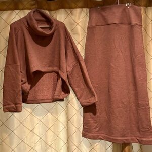 Free People Milley Reversible top and skirt